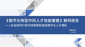 《数字化转型中的人才技能重建》解码报告