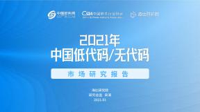 2021年中国低代码_无代码市场研究报告