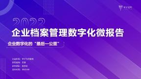2022企业档案管理数字化微报告