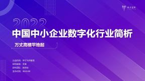 2022中小企业数字化微报告