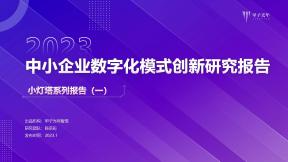 2023中小企业数字化模式创新研究报告