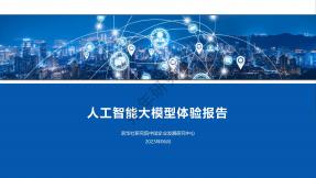 人工智能大模型体验报告